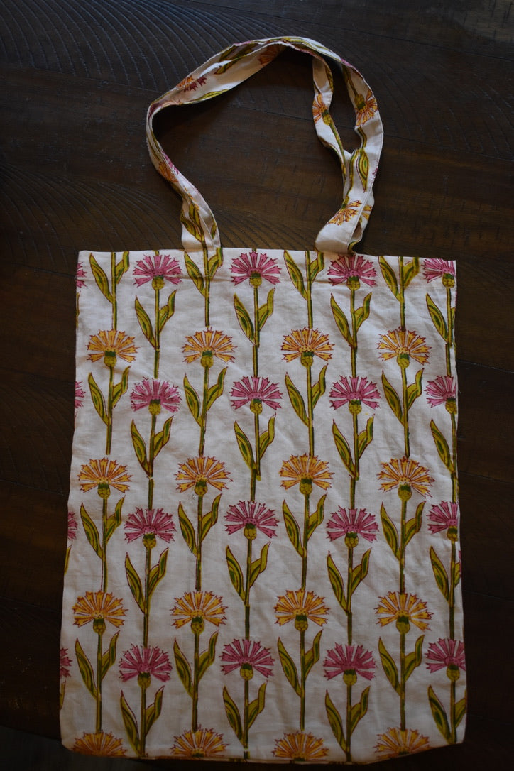Block Print Market Tote Bag