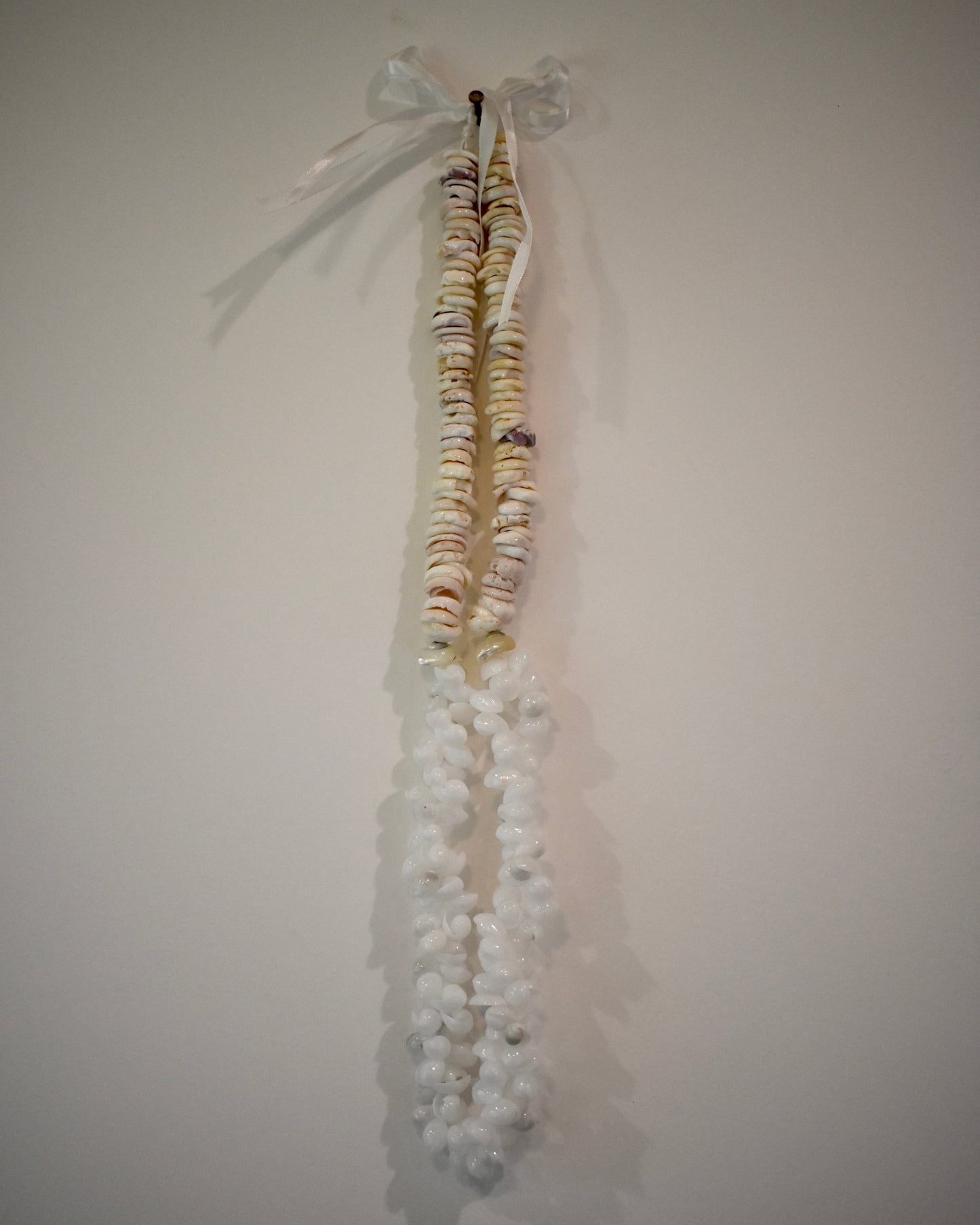 Puka + White Bubble Shell Lei