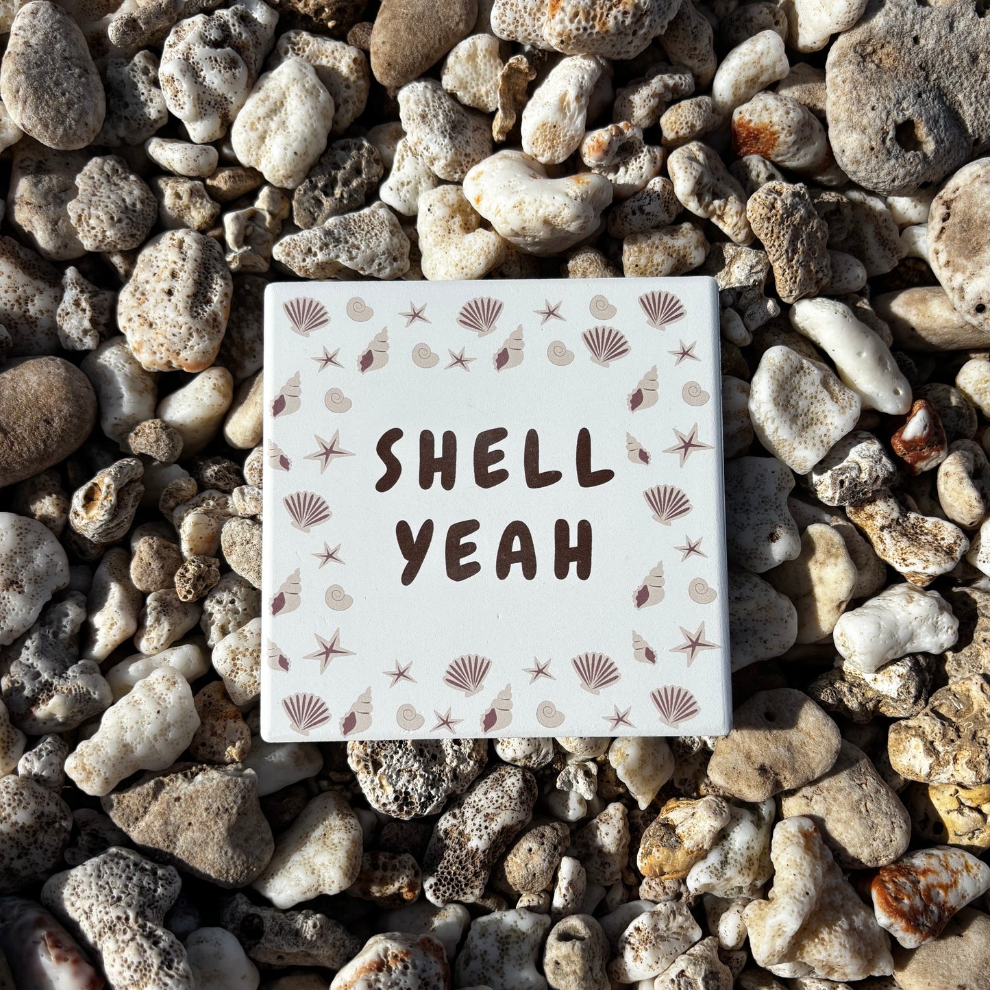 Shell Yeah Ceramic Coaster