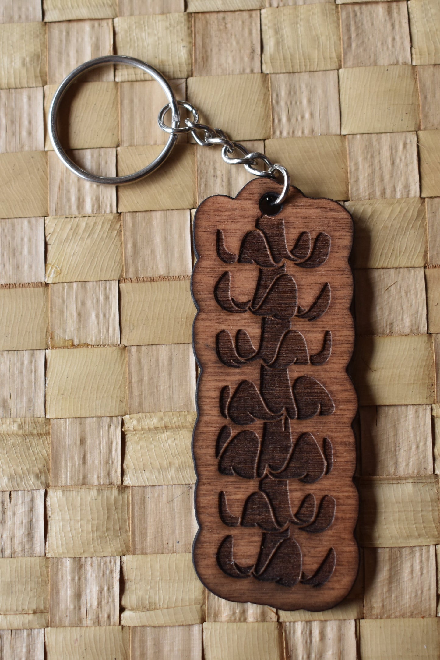 Handmade Wooden Engraved Keychain