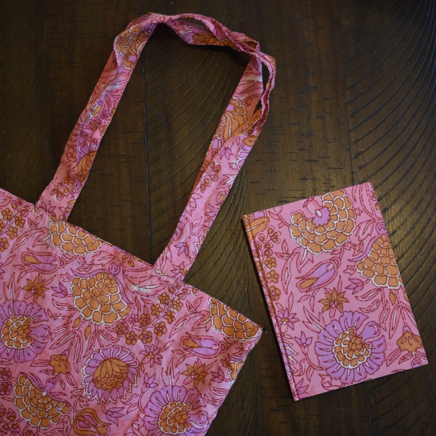 Block Print Market Tote Bag
