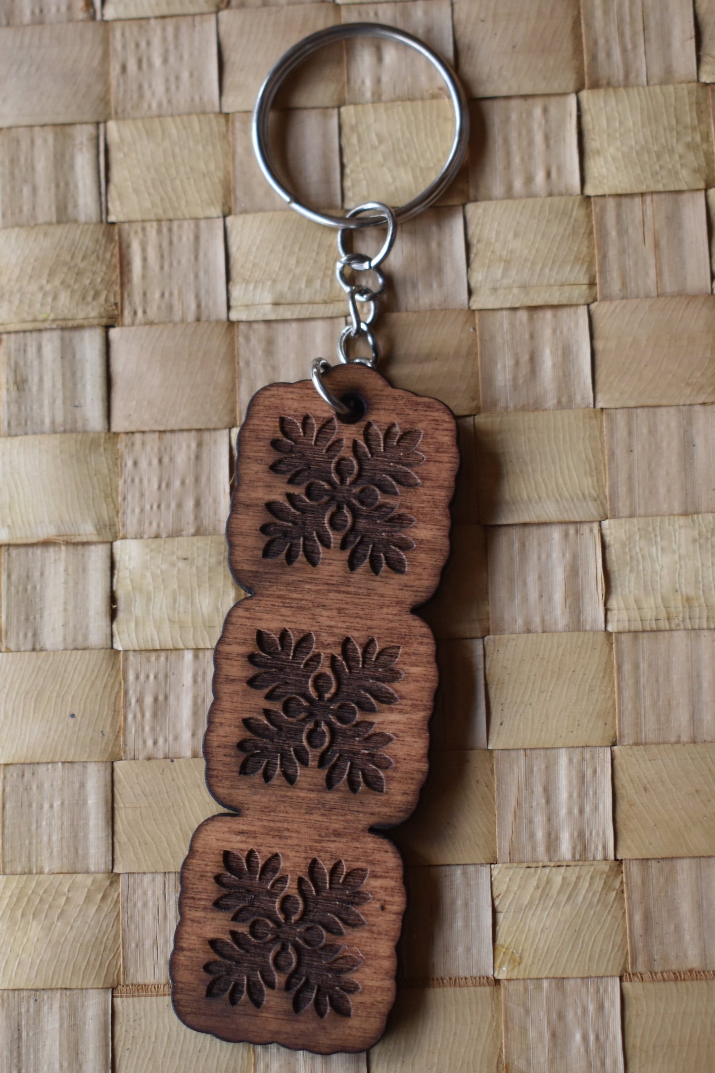 Handmade Wooden Engraved Keychain