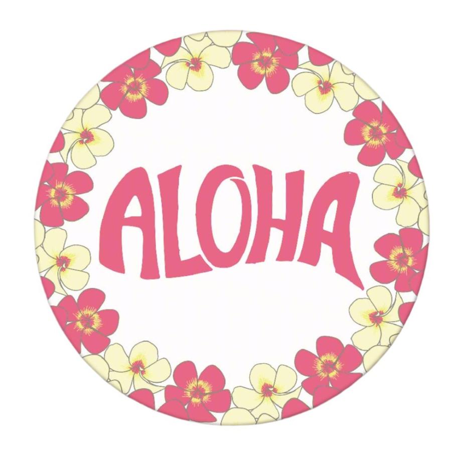 Aloha Floral Circle Sticker