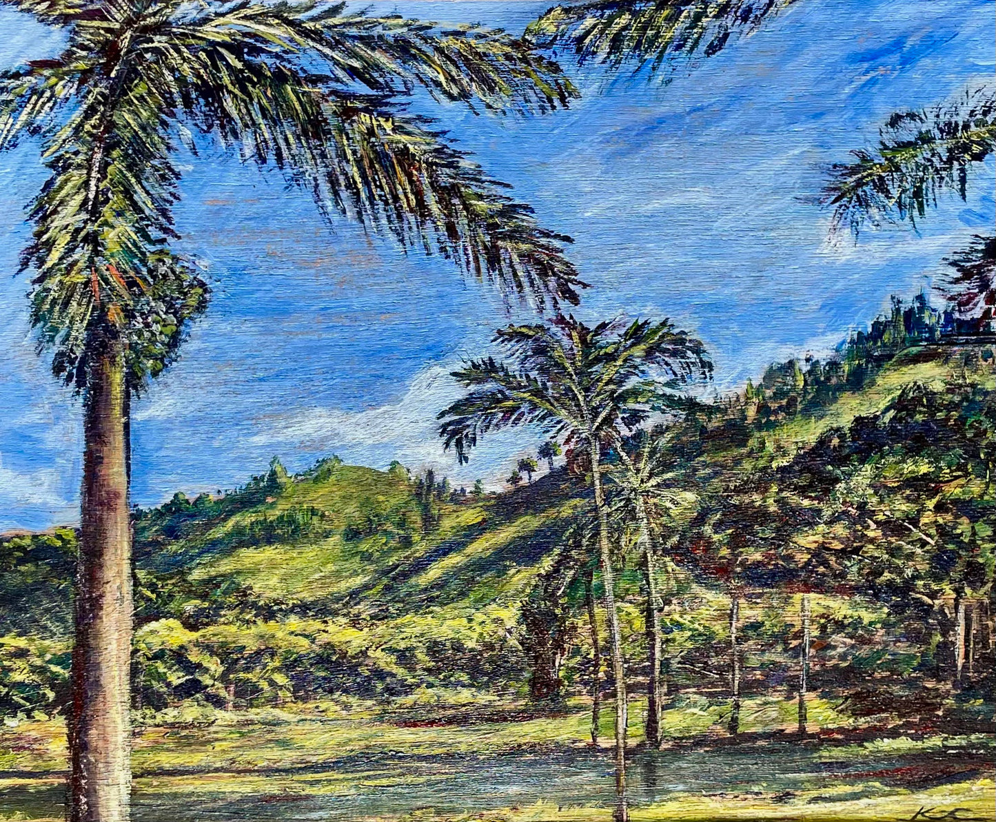 "Aloha Island View" Print - Art by Keale Comstock