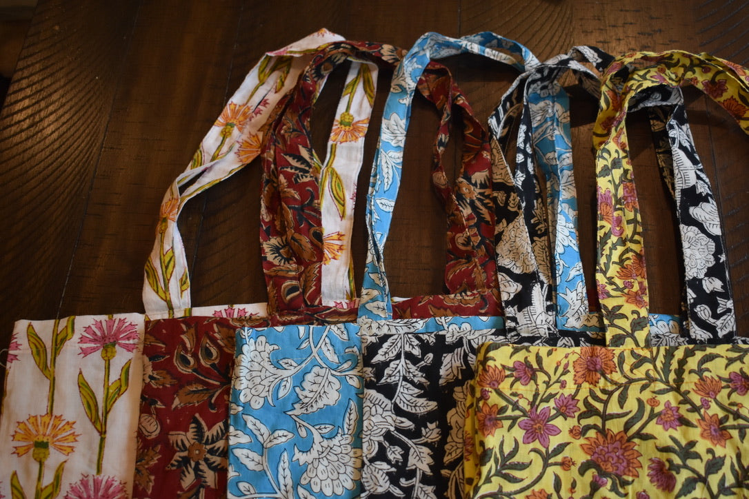 Block Print Market Tote Bag