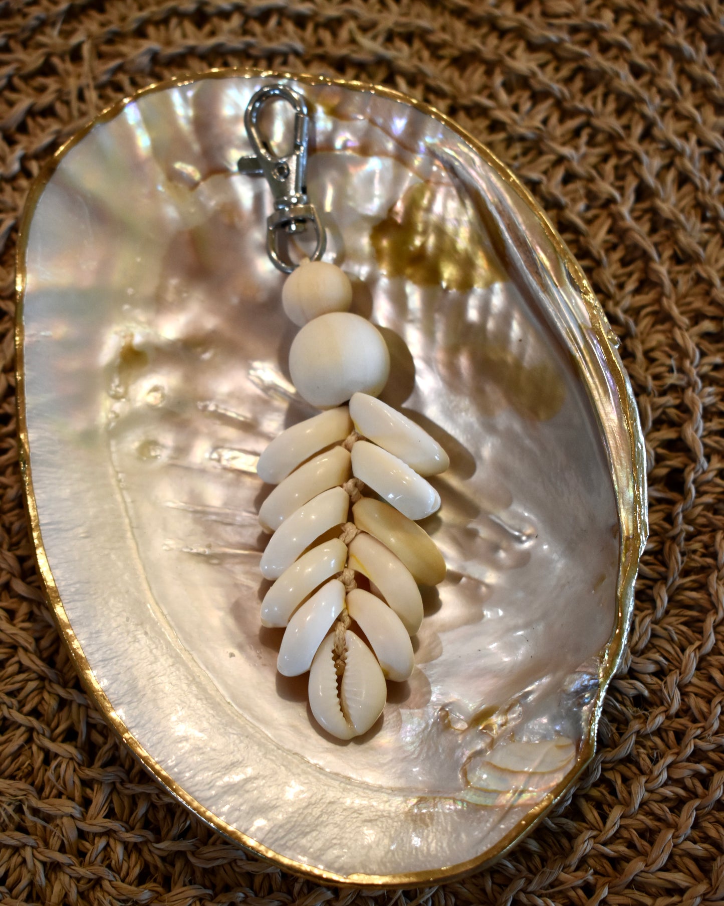 Cowrie Shell Keychain