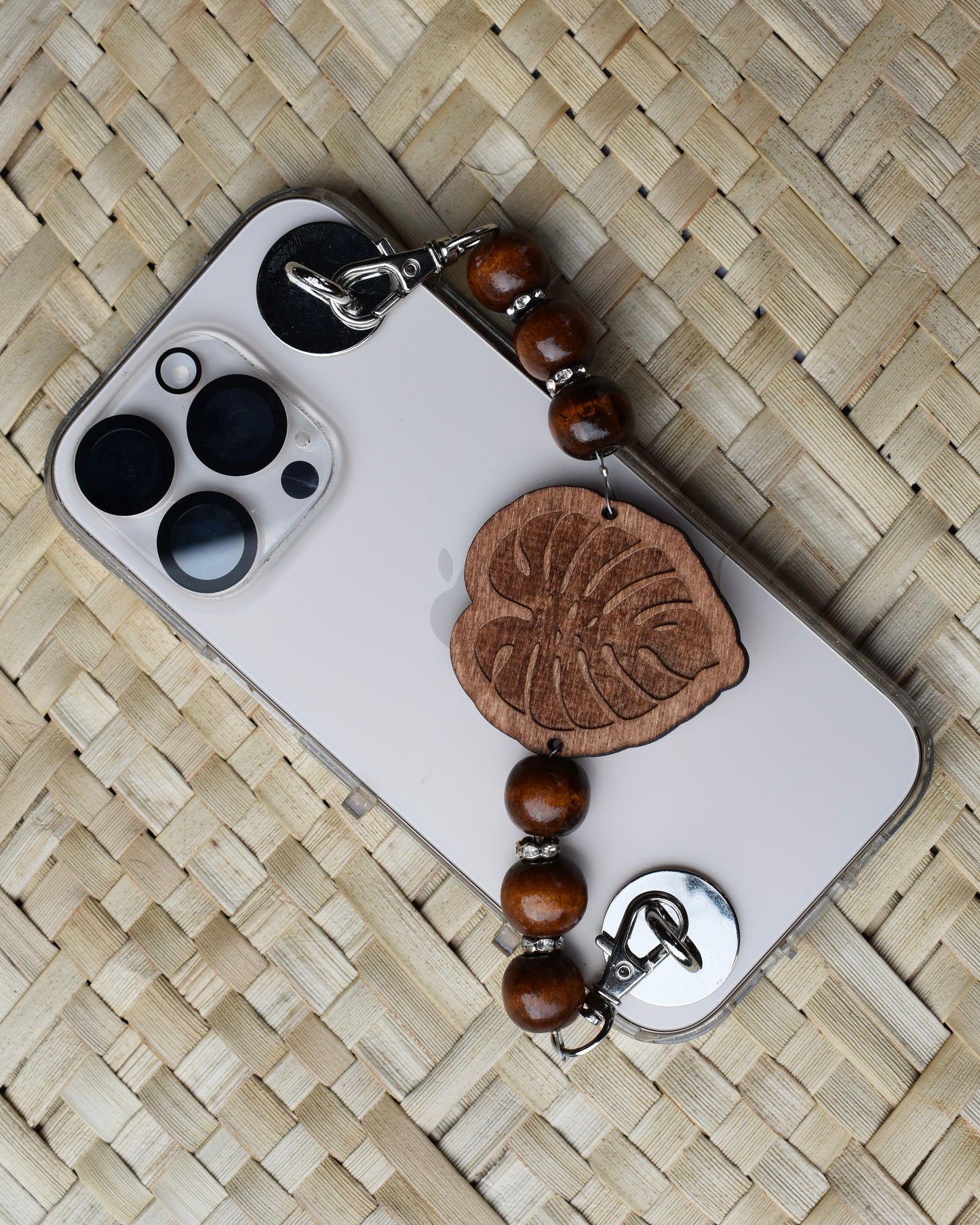 Handmade Wood Engraved Phone Strap