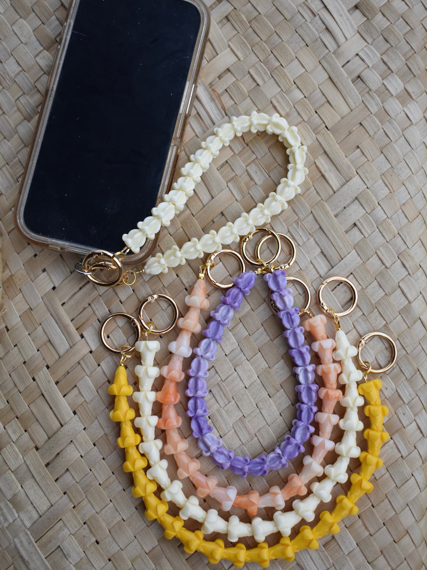 Phone Wristlet/Bag Lei - Crown Flower