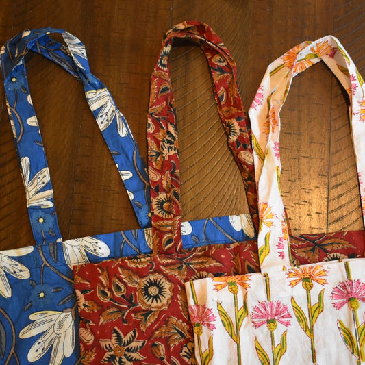Block Print Market Tote Bag