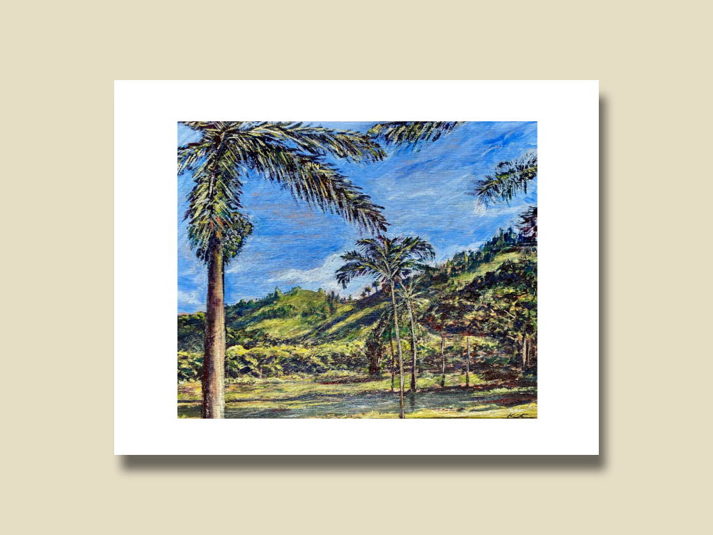"Aloha Island View" Print - Art by Keale Comstock