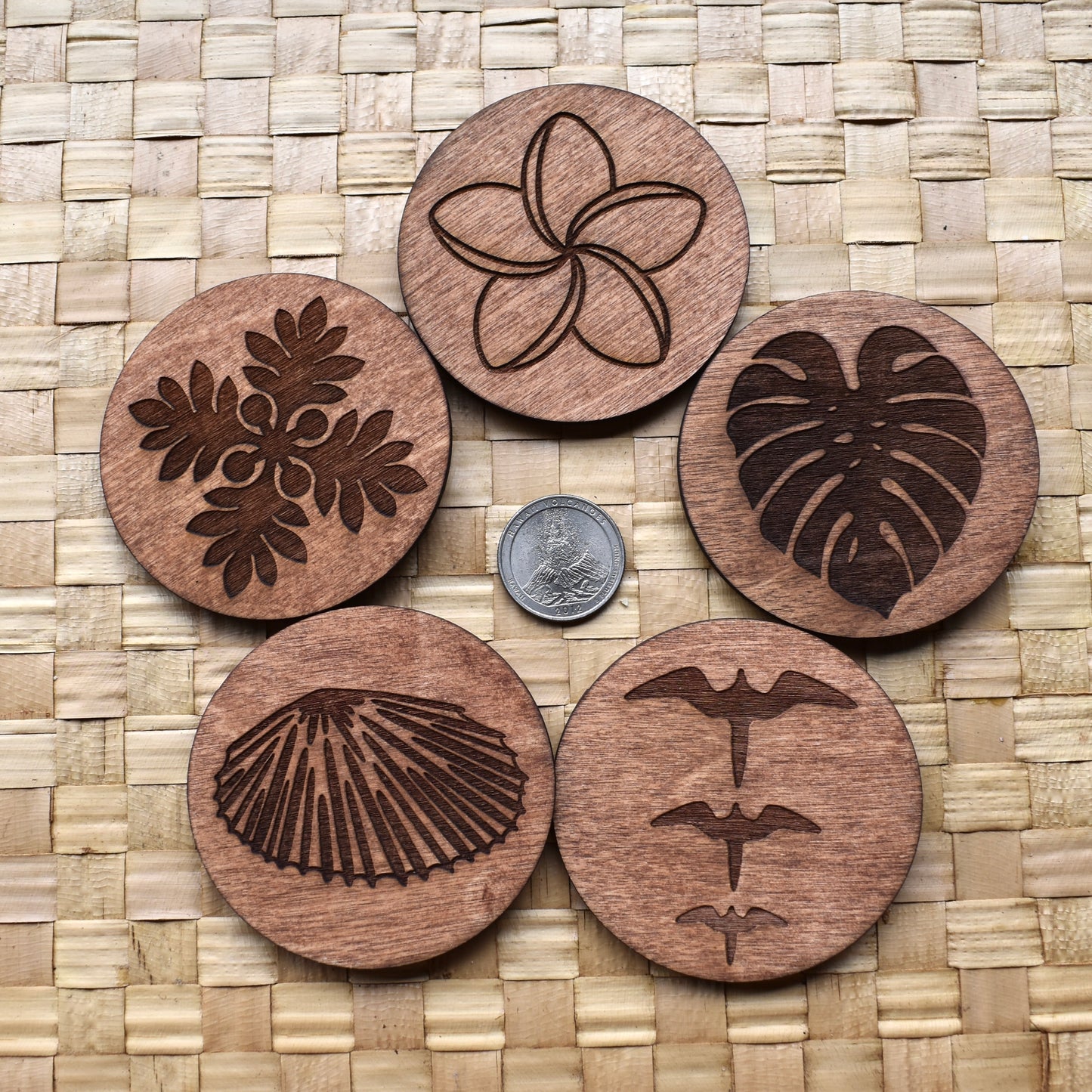 Handmade Wooden Engraved Magnets