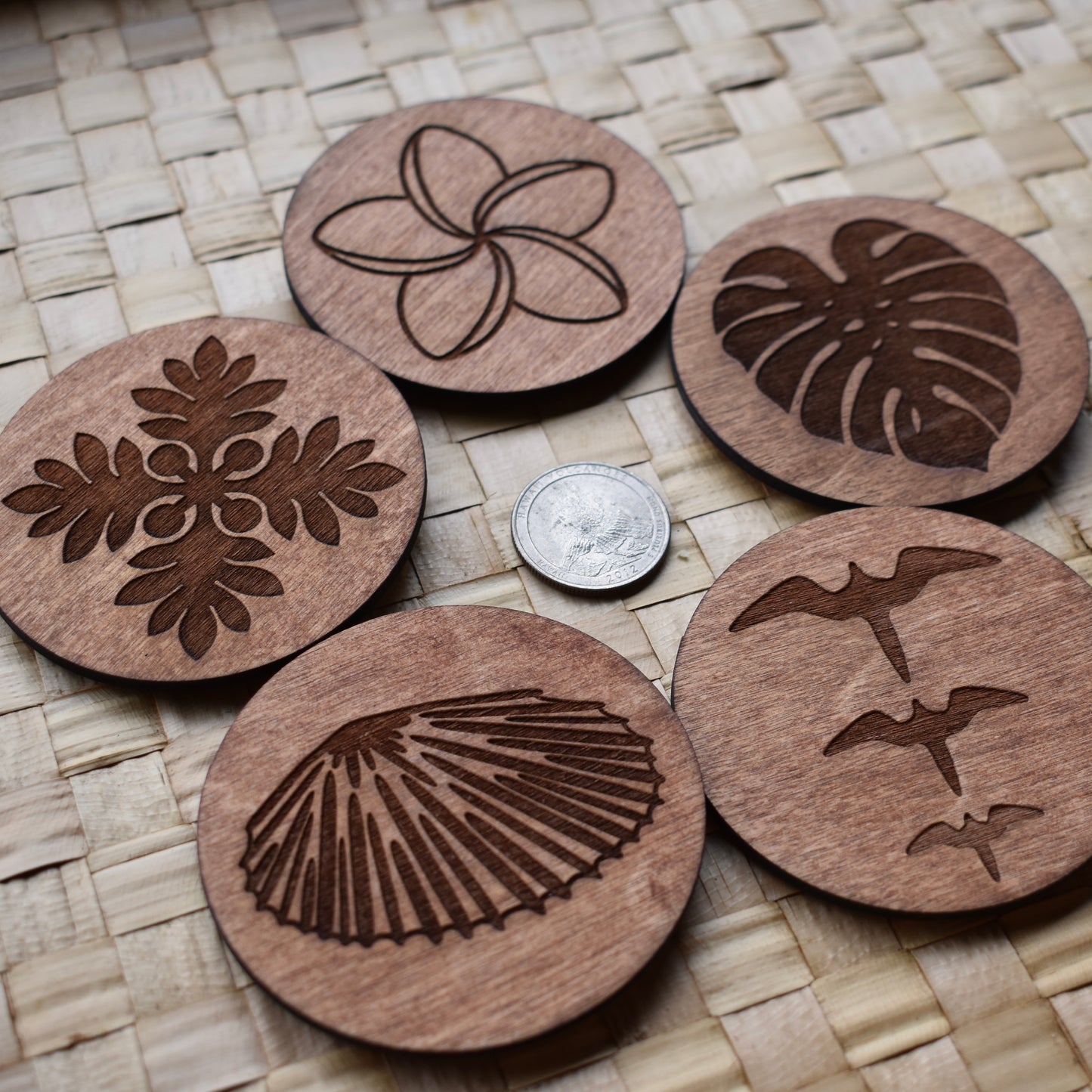 Handmade Wooden Engraved Magnets