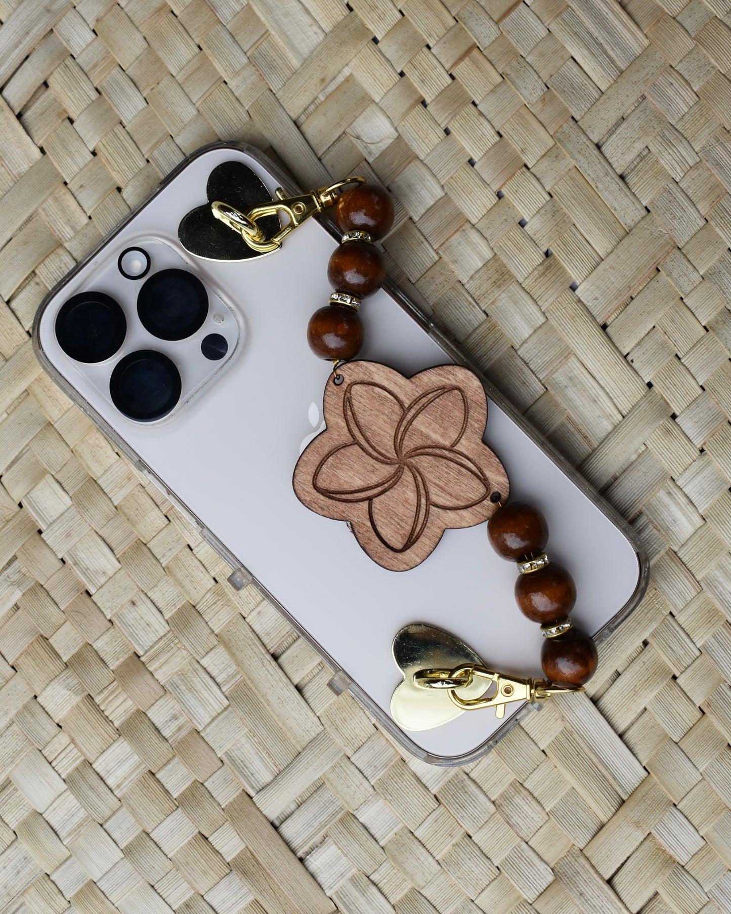 Handmade Wood Engraved Phone Strap