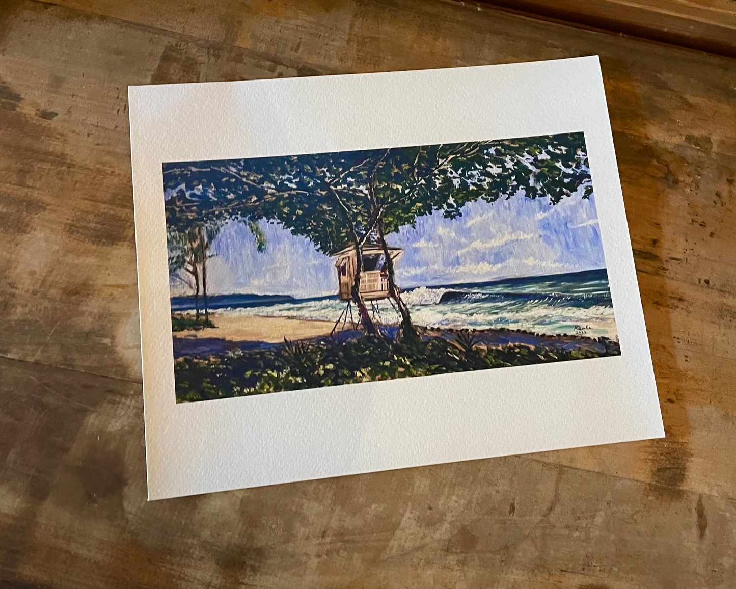 "Aloha Island View" Print - Art by Keale Comstock