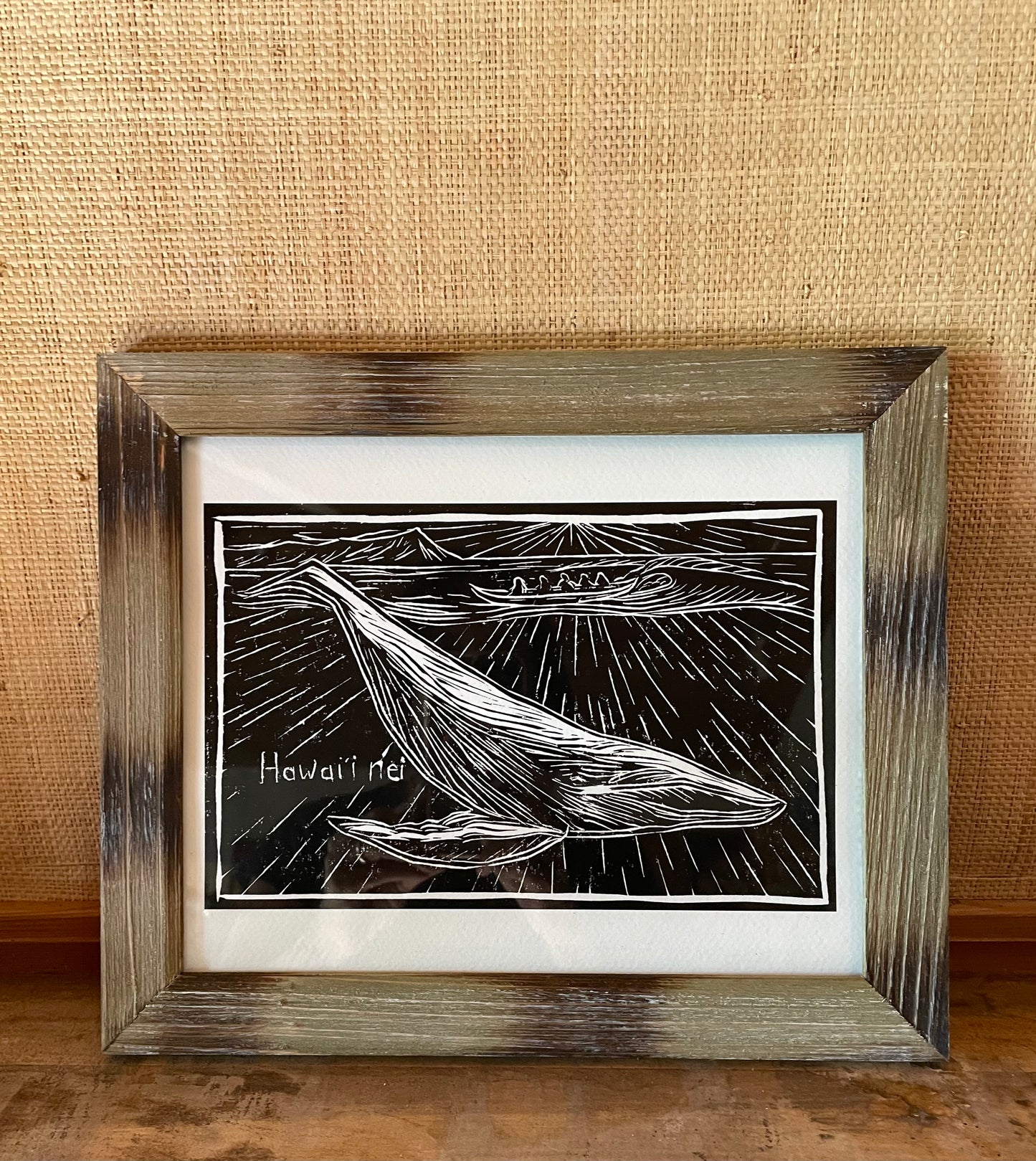 "Hawai'i Nei" Linocut Print - Art by Keale Comstock