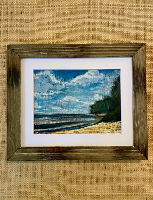 "Happy Palm At Sunset Beach" ORIGINAL Art by Keale Comstock